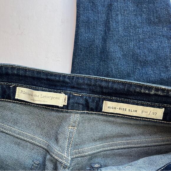 Anthropologie Pilcro High Rise Slim Jean Dark Wash - Picture 5 of 8